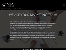 Tablet Screenshot of cinikmedia.com